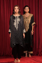 SABA TILLA EMBROIDED KAFTAN  SET - BLACK