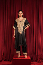 AAROHI TILLA EMBROIDED KURTA SET - BLACK