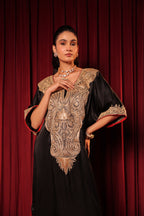 AAROHI TILLA EMBROIDED KURTA SET - BLACK