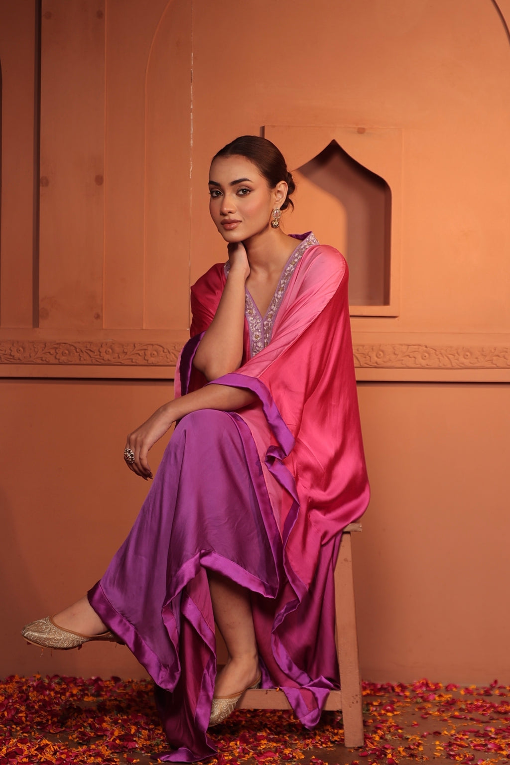 GIYA KAFTAN  - OMBRE PINK PURPLE