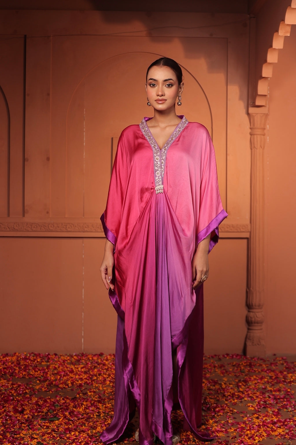 GIYA KAFTAN  - OMBRE PINK PURPLE