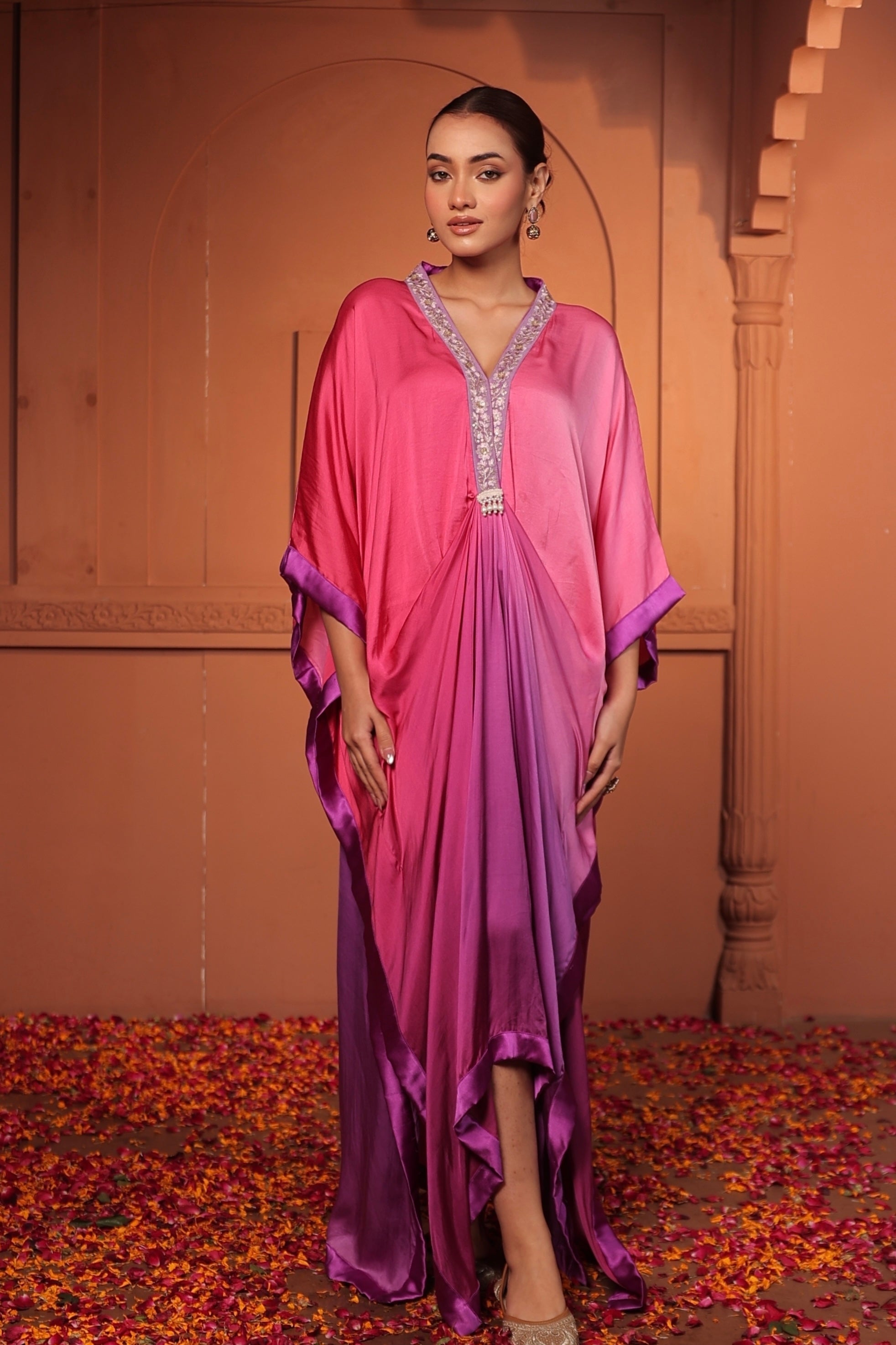 GIYA KAFTAN  - OMBRE PINK PURPLE