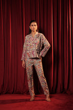 IRA KALAMKARI SUIT SET - LIGHT GREY