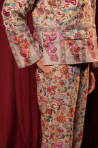 IRA KALAMKARI SUIT SET - LIGHT GREY
