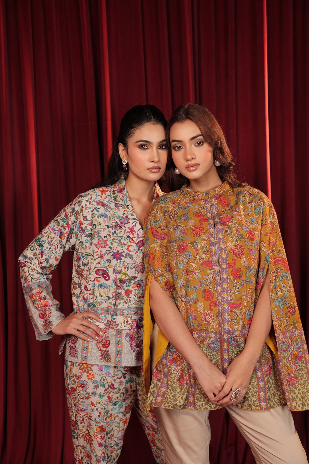 IRA KALAMKARI SUIT SET - LIGHT GREY
