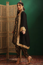 KAINA TILLA EMBROIDED BLACK JACKET