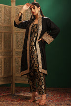 KAINA TILLA EMBROIDED BLACK JACKET