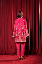 MEHEK GARA EMBROIDED TUNIC SET - PINK