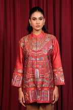 NAQSH TILLA EMBROIDED JACKET - ORANGE
