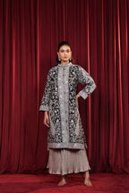 SAANJH TILLA EMBROIDED JACKET - BLACK