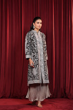 SAANJH TILLA EMBROIDED JACKET - BLACK