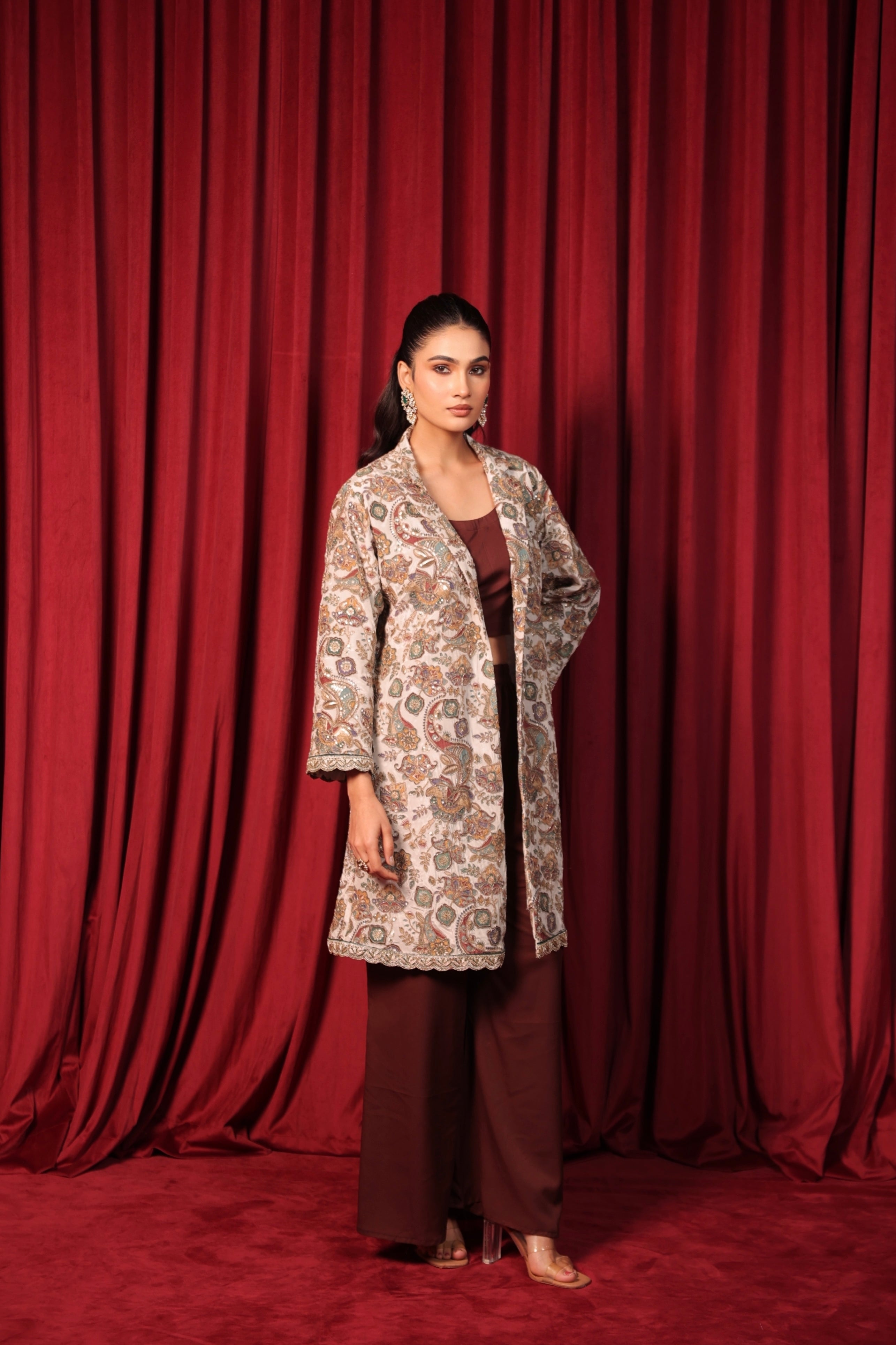 SAAZ EMBROIDED JACKET - WHITE