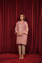 SAMA GARA EMBROIDED KURTA - PINK