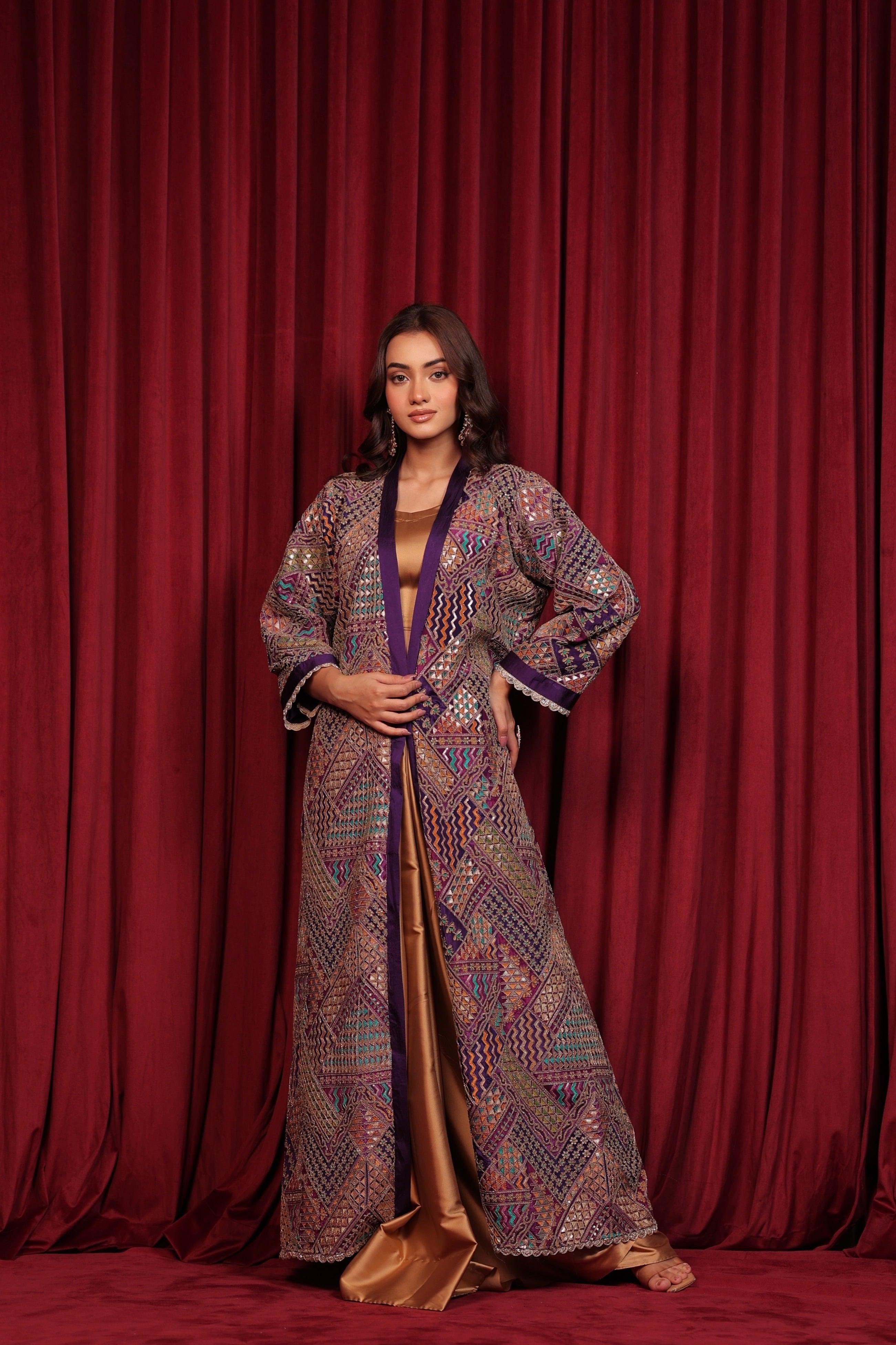 SHAFA LONG JACKET - PURPLE