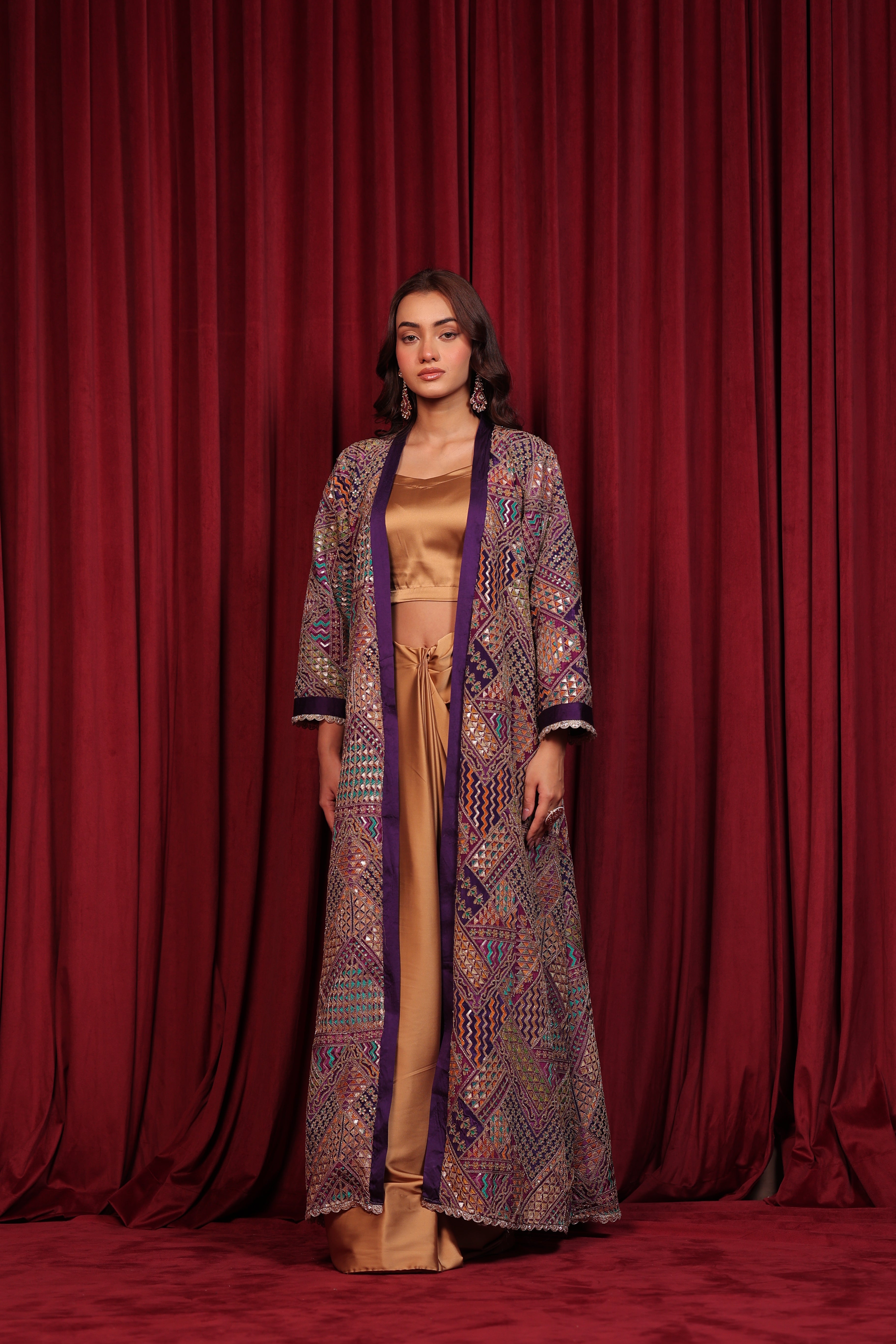 SHAFA LONG JACKET - PURPLE