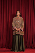 SHEEN EMBROIDED JACKET SET - GREEN