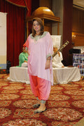 AYRA KASHMIRI EMBROIDED KAFTAN SET - OMBRE PINK