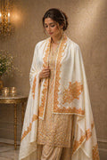 FINE WOOL WITH KASHMIRI GOLD TILLA EMBROIDERY